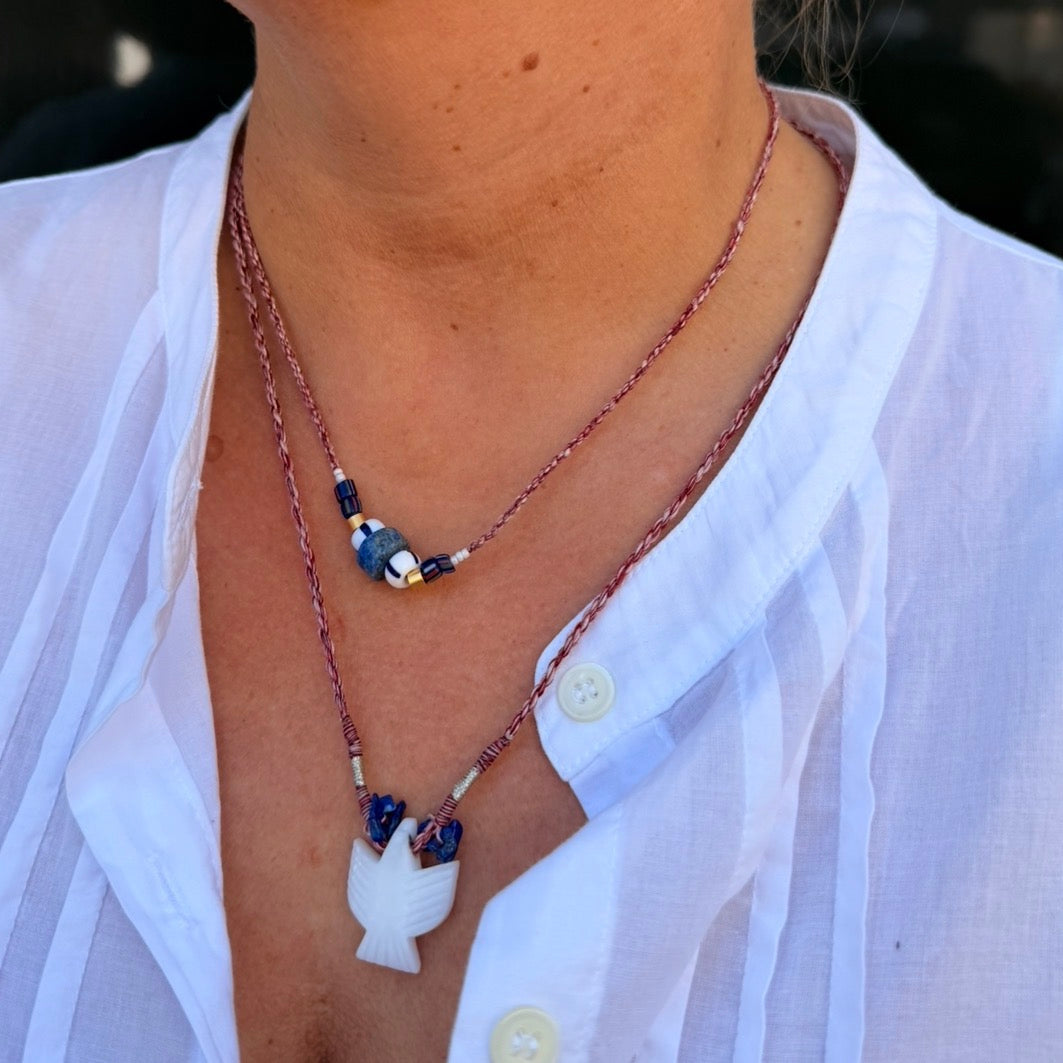 Indigo Bordeaux Necklace