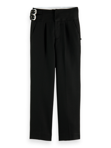 SCOTCH & SODA WESTERN INSPIRED SLIM-FIT HIGH-RISE PANTS SCOTCH & SODA WESTERN INSPIRED SLIM-FIT HIGH-RISE PANTS
