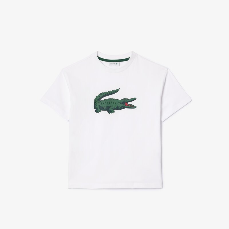 LACOSTE TEE CROCO WHITE