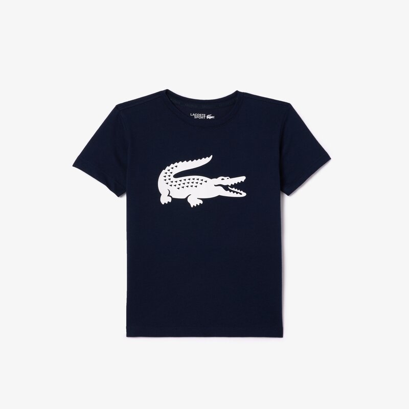 LACOSTE TEE WHITE CROCO NAVY