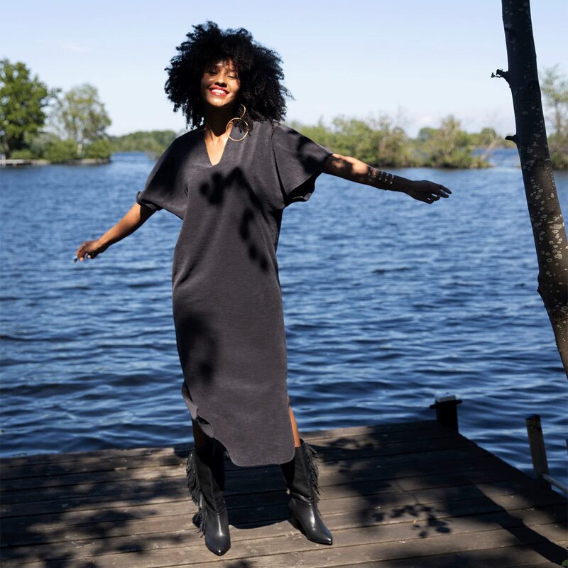 SPEEZY KAFTAN JET BLACK