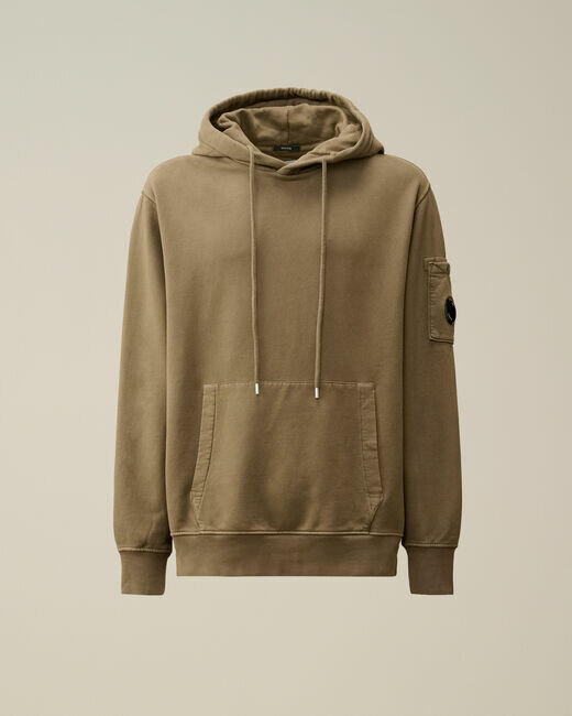 CP COMPANY BASIC HOODIE WALNUT