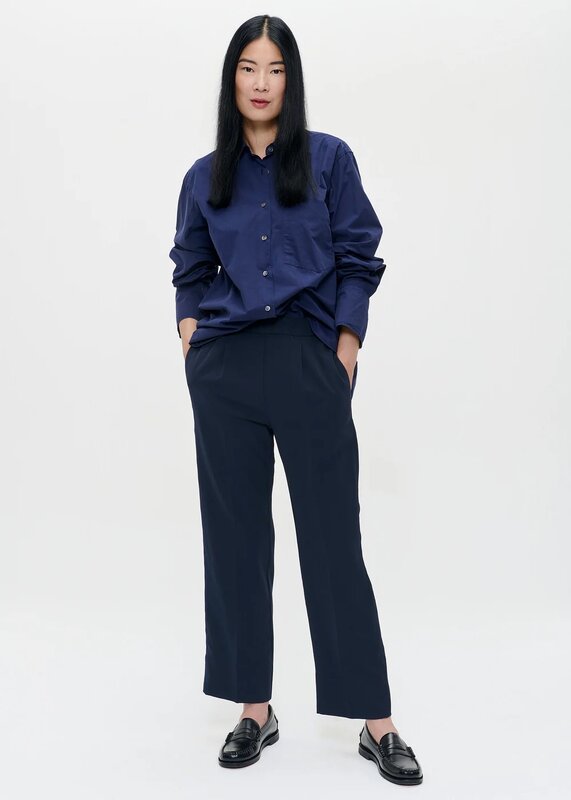 ZENGGI POPLIN SHIRT MIDNIGHT BLUE