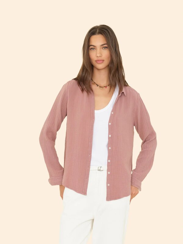 Xirena gauze scout shirt dusty rose Xirena gauze scout shirt dusty rose