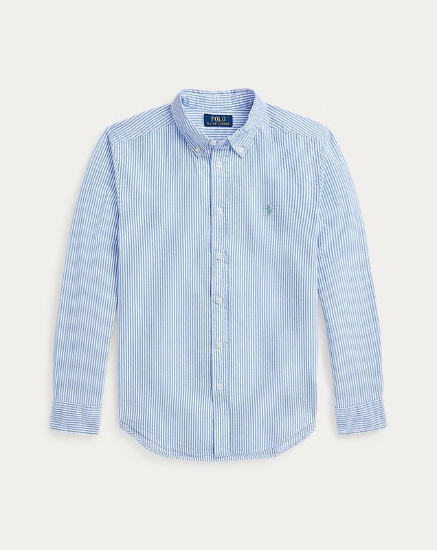 Ralph Lauren crepe shirt stripe - blue