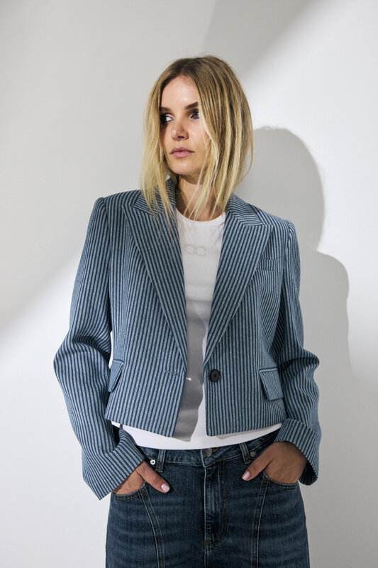 Co'couture nelliecc stripe blazer blue Co'couture nelliecc stripe blazer blue
