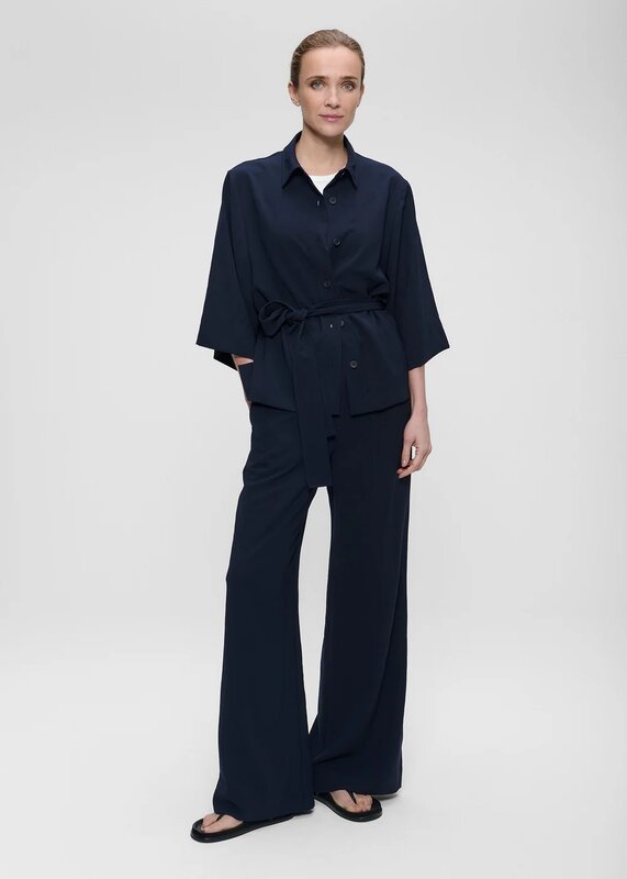 Zenggi japans crepe pants navy