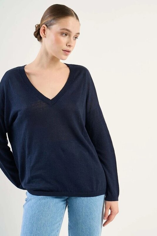 Tricot de Lea linnen tee marine