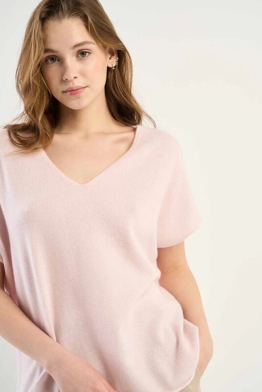 Tricot de Lea gilet poudre