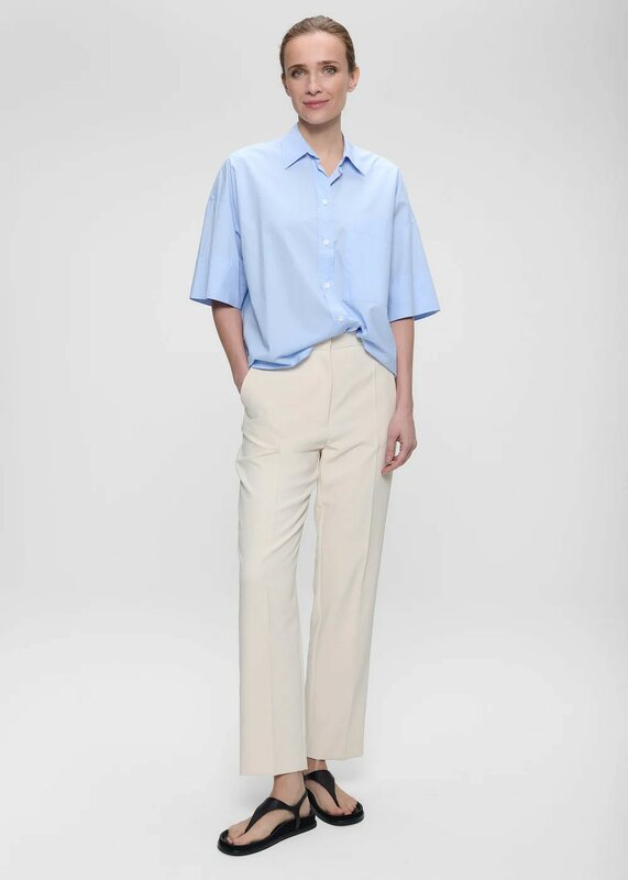 Zenggi poplin boxy shirt ice blue