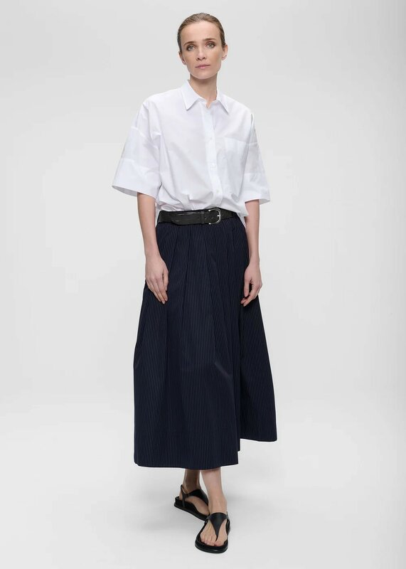 Zenggi poplin boxy shirt white