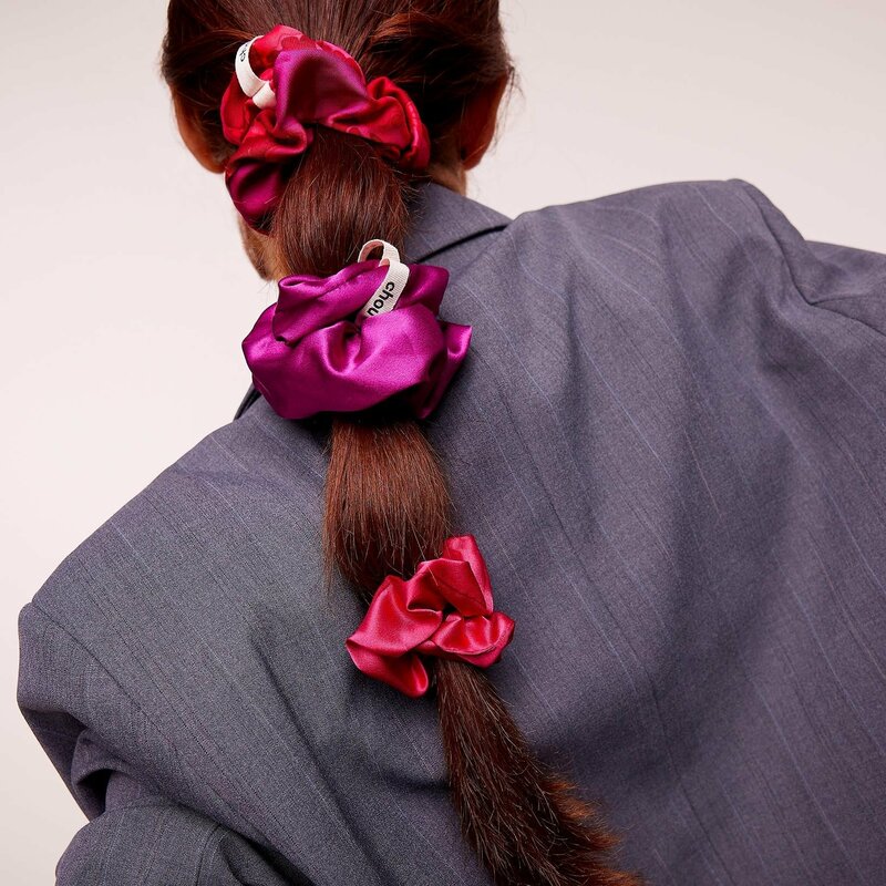 Chou2 | Satin scrunchie | Fuchsia