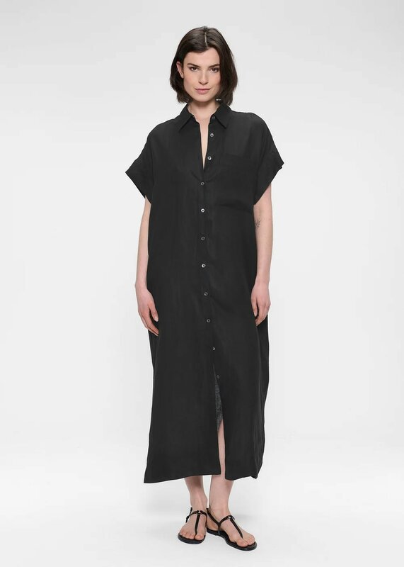 Zenggi washed linnen dress black Zenggi washed linnen dress black