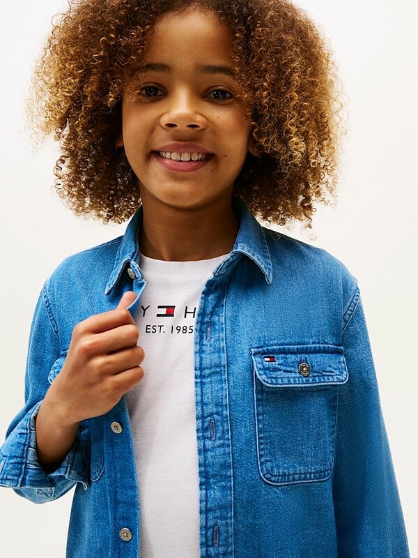Tommy Hilfiger mid wash denim shirt