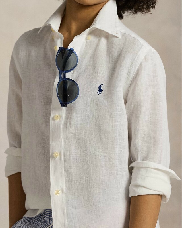 Ralph Lauren linnen shirt - white