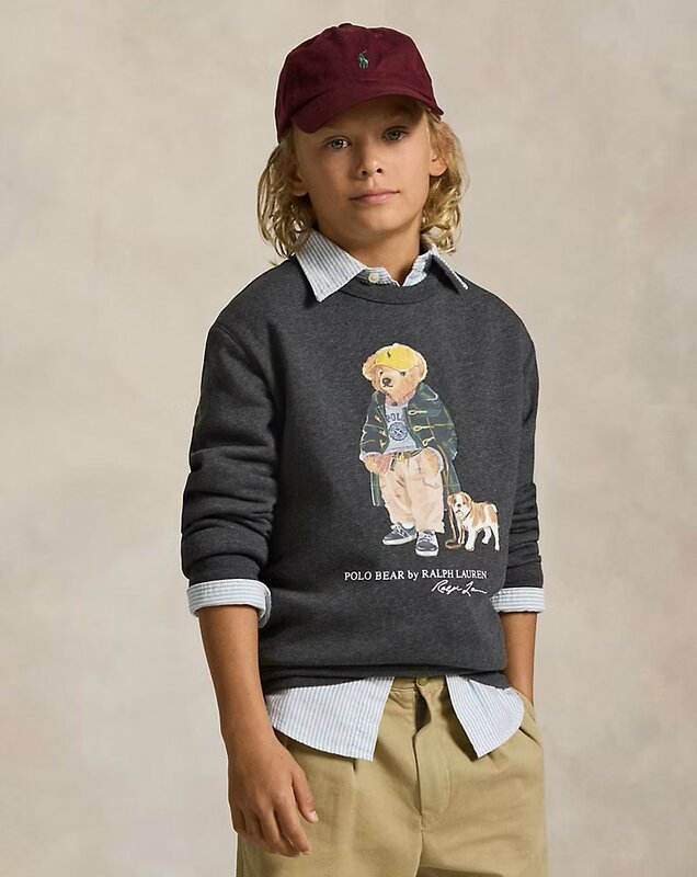 ralph lauren fleece Polo Bear sweatshirt dark grey ralph lauren fleece Polo Bear sweatshirt dark grey