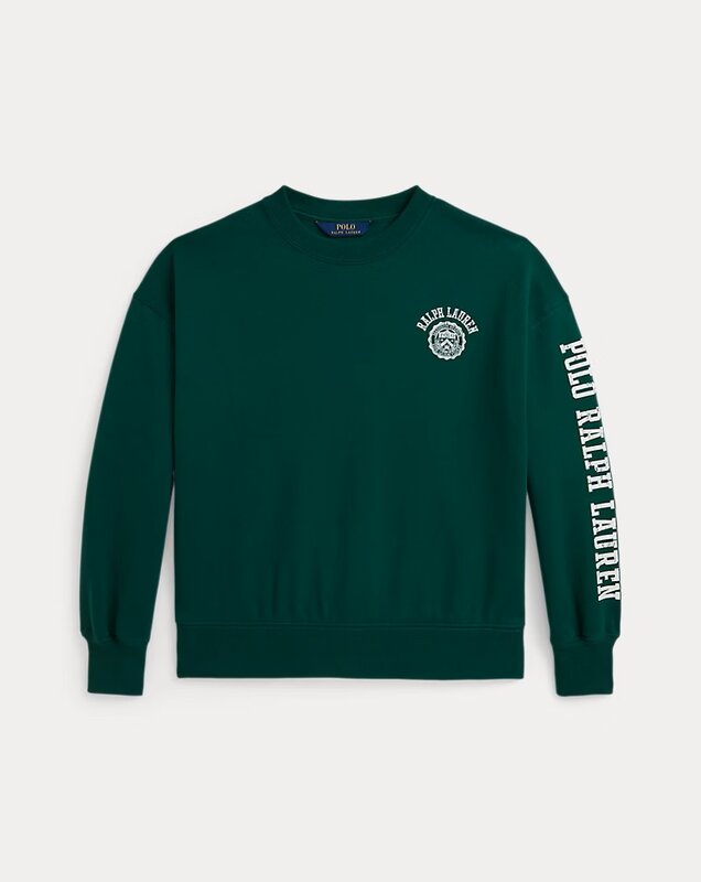Ralph Lauren Boxy fleece sweatshirt logo embleem green Ralph Lauren Boxy fleece sweatshirt logo embleem green