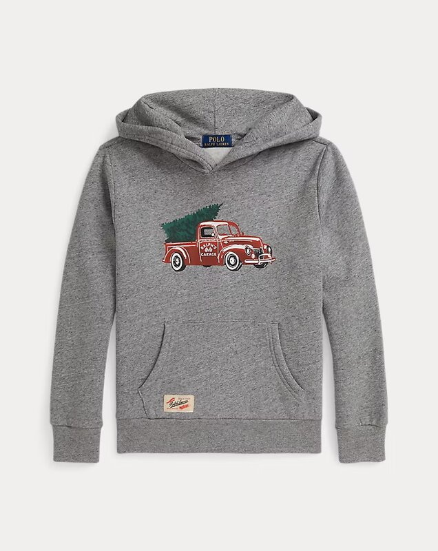 Ralph Lauren fleece Polo Bear garage hoodie dark grey Ralph Lauren fleece Polo Bear garage hoodie dark grey