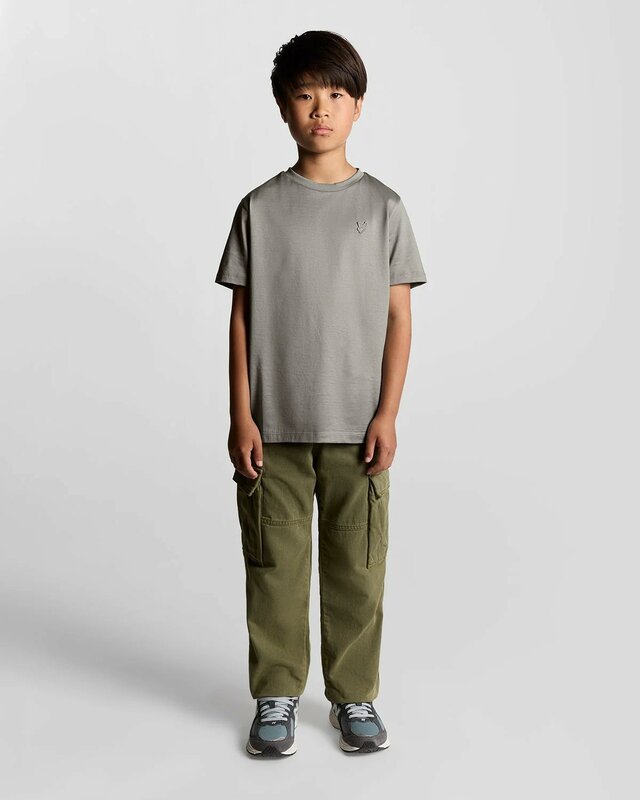Lyle & Scott Cotton Tonal T-Shirt - Sharkskin Lyle & Scott Cotton Tonal T-Shirt - Sharkskin