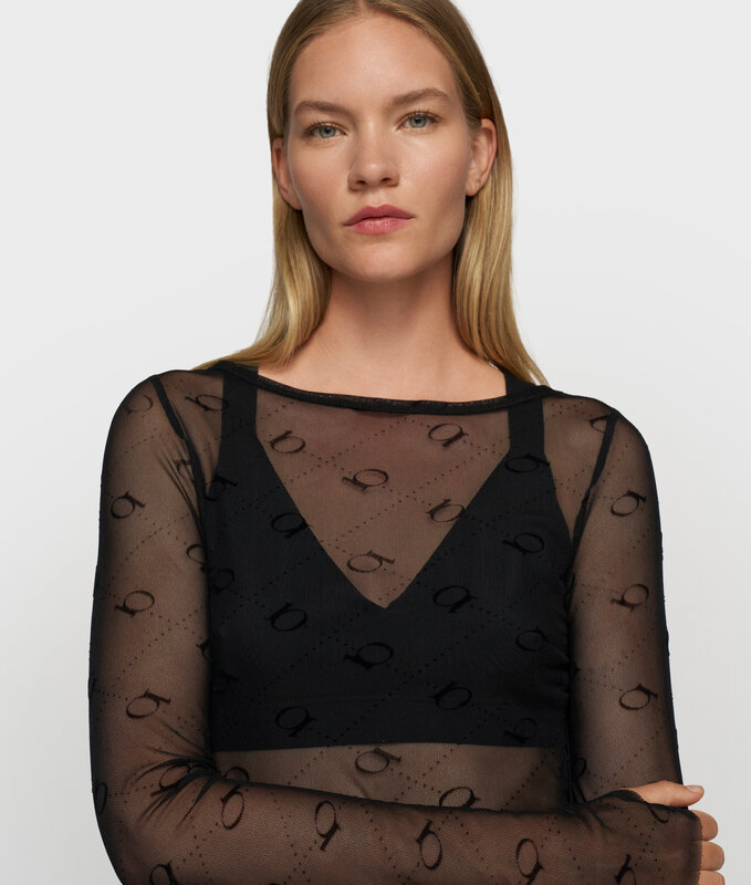 10Days | Mesh Monogram Top