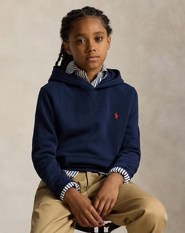 Ralph Lauren basic hoodie red logo