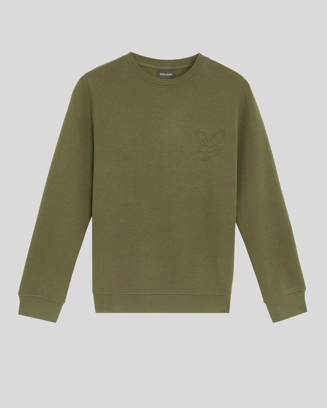Lyle & Scott embossed eagle crewneck - deep depths Lyle & Scott embossed eagle crewneck - deep depths