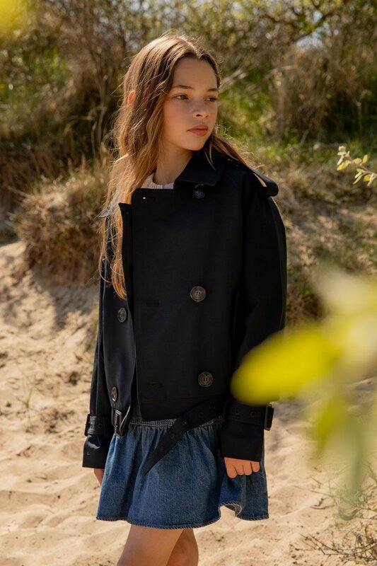 Airforce | Cropped trenchcoat| Navy blue