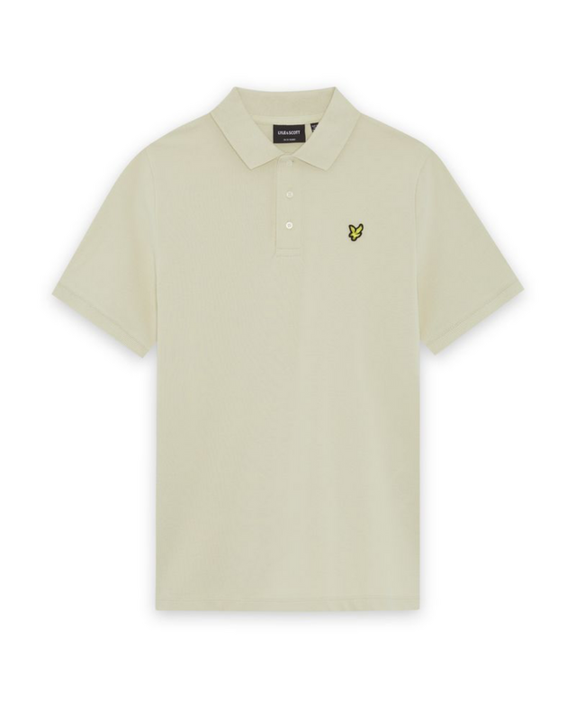 Lyle & Scott |SS Knitted polo shirt | Wheat