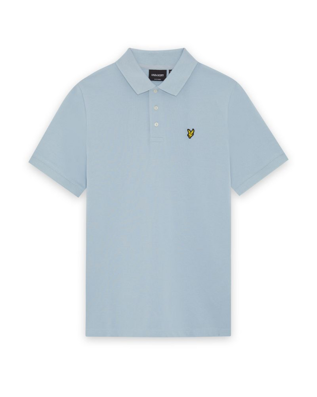 Lyle & Scott |SS Knitted polo shirt | Opal Blue