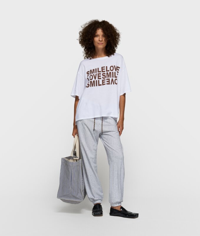 10Days | Mid jogger stripe | Blue