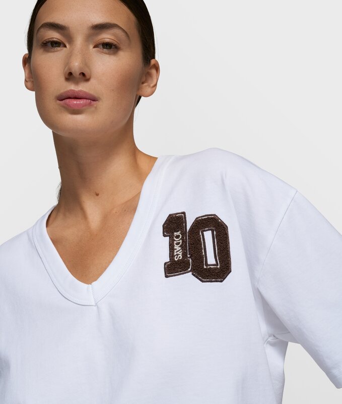 10Days | Tick cotton shirt | White