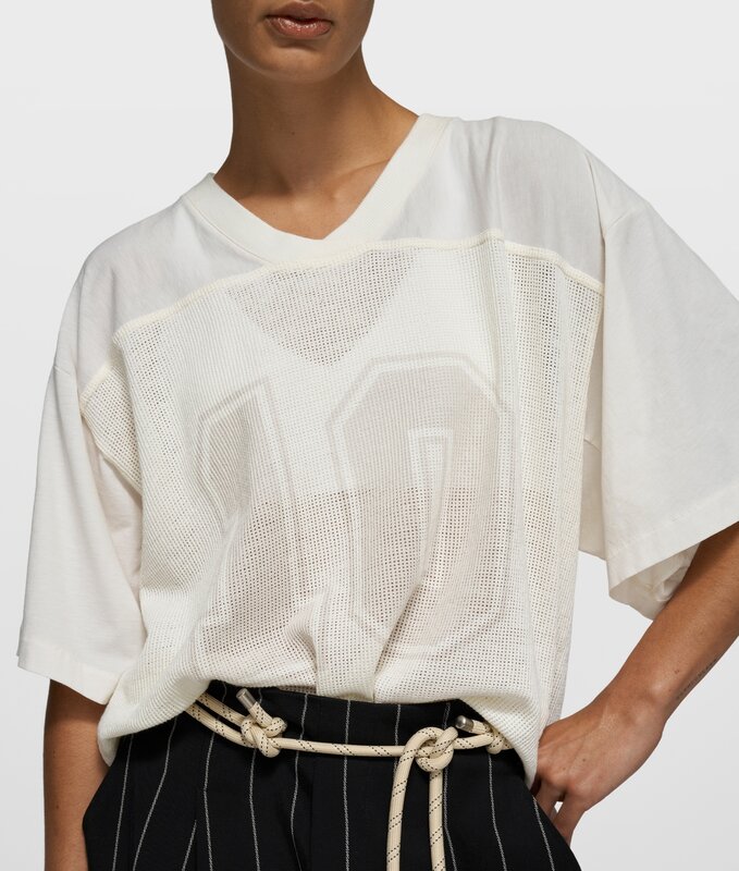 10Days | Mesh baseball tee | Ecru