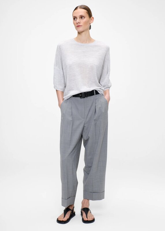 Zenggi |Summer merino Dawson top | Grey melange