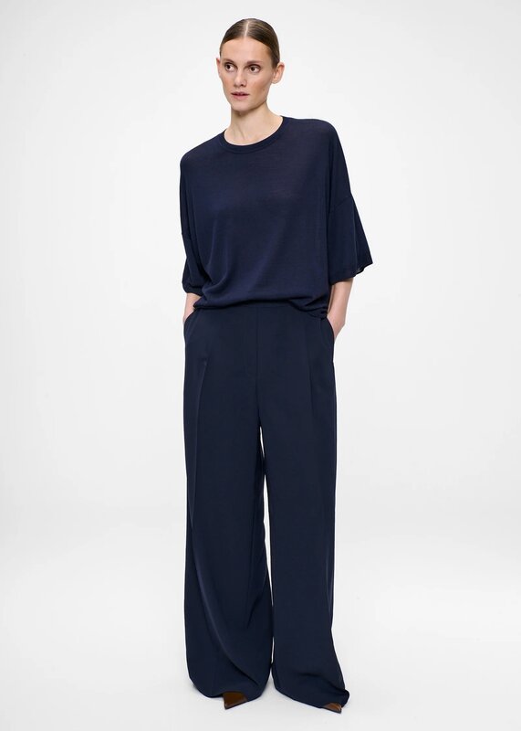 Zenggi |Japanse crepe pants | Midnight blue