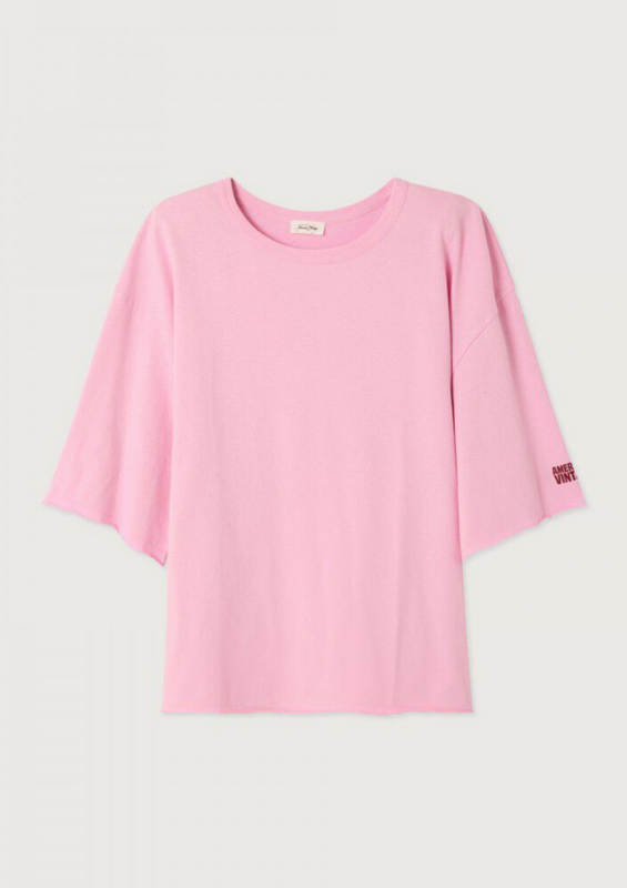 American Vintage | Tee | Pink | logo 