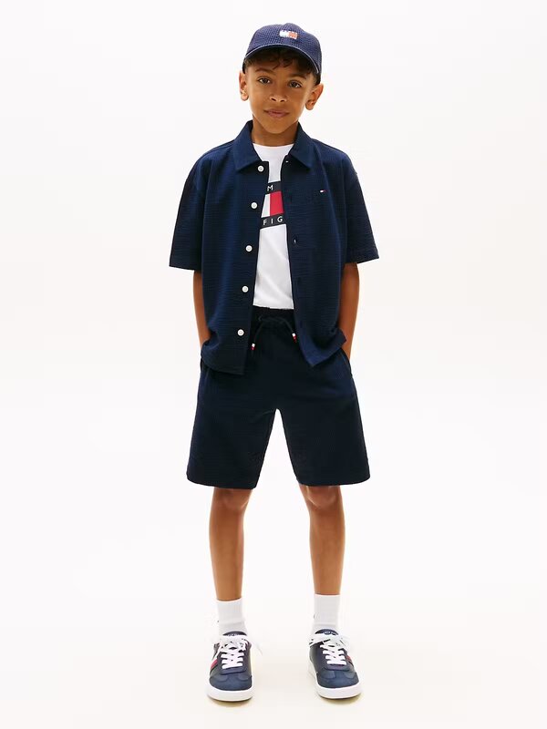 Tommy Hilfiger | Jersey seersucker shirt | Navy