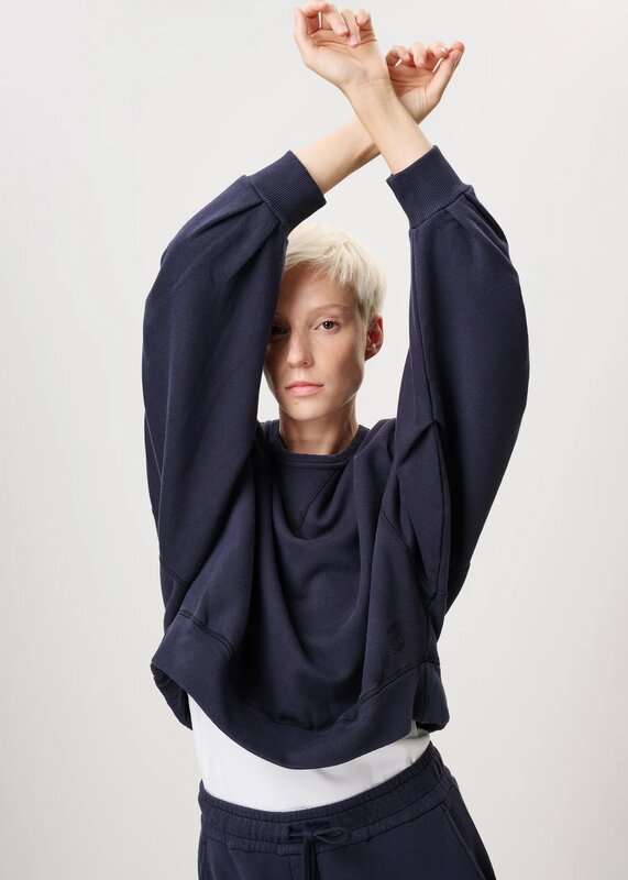 TRVL | Cropped sweat | Indigo