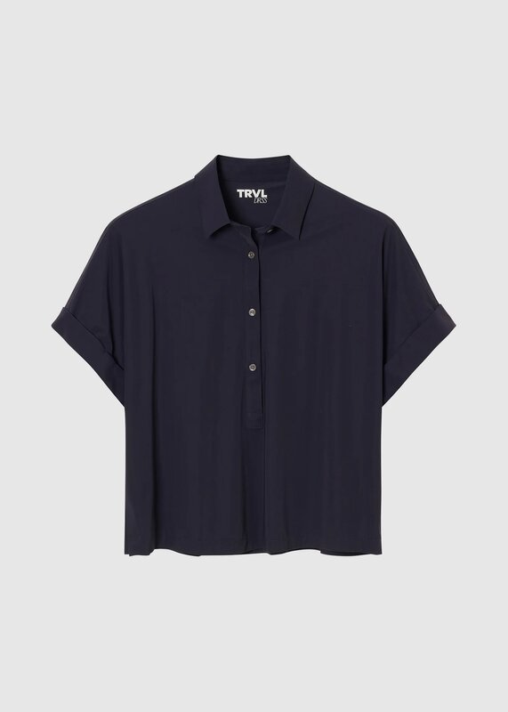 TRVL | Travel polo | Ink blue