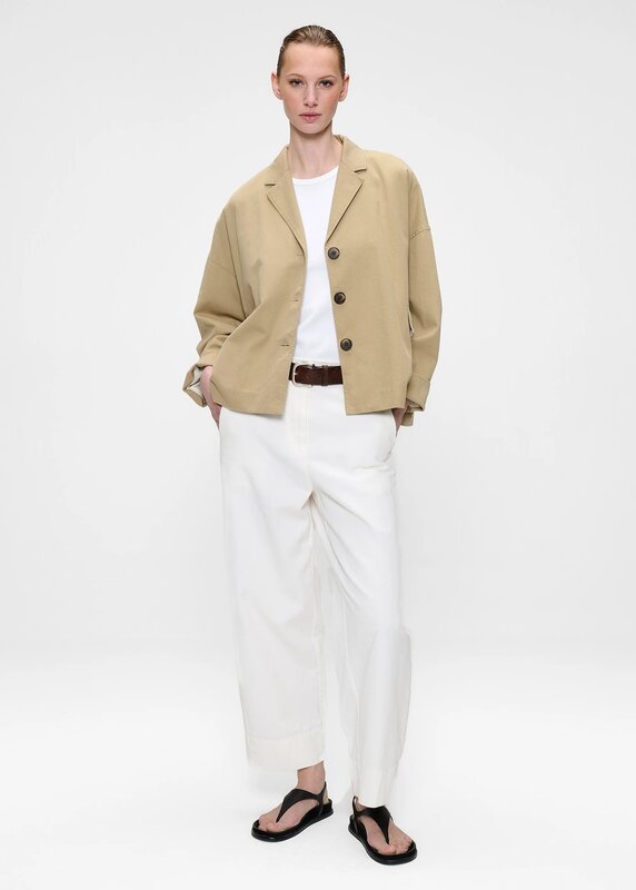Zenggi |Cotton twill pants | Off white