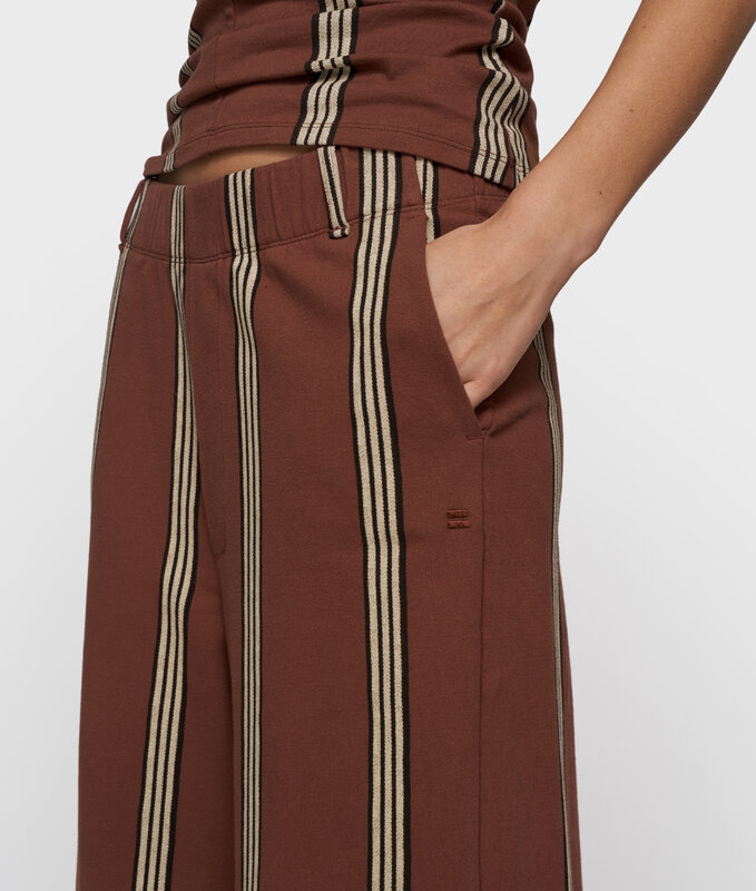10Days | Wide leg stripe | Deep brown