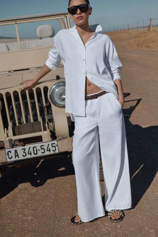 10Days | Cotton linen blouse | White