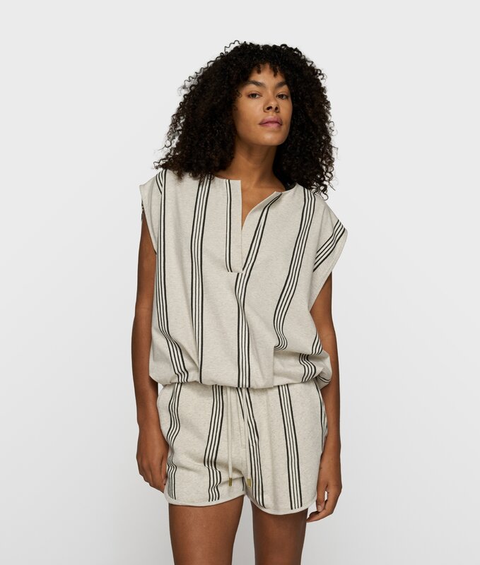 10Days | Balloon top stripe | Soft white mele