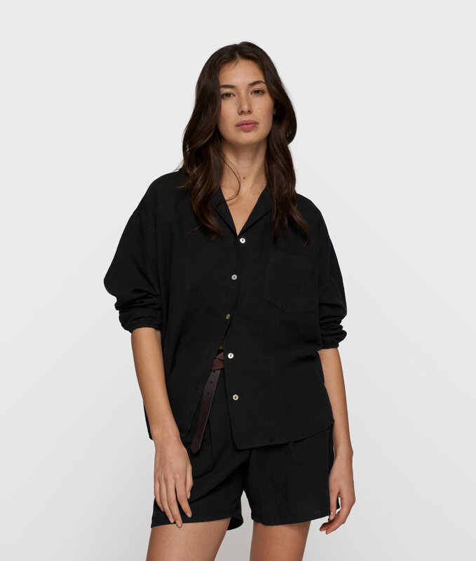 10Days | Linen blouse | Black