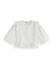 SCOTCH & SODA Broidery-anglaise ruffled top in Organic Cotton_