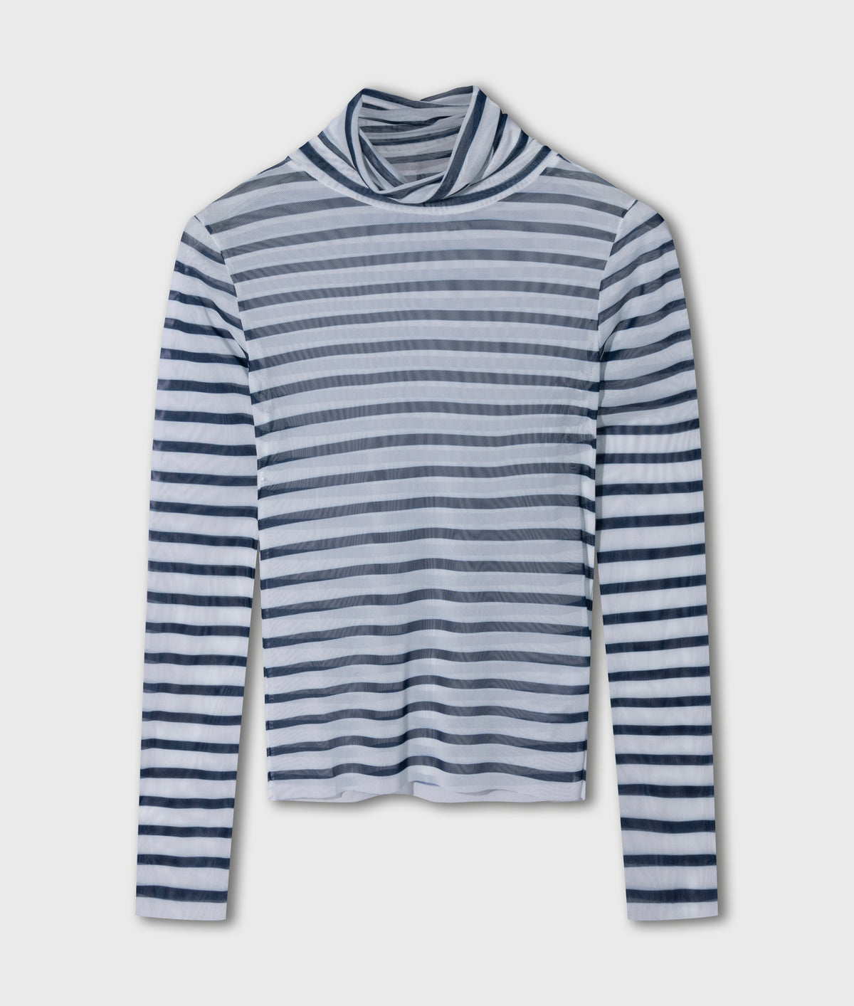 10Days | Mesh long sleeve stripe shirt