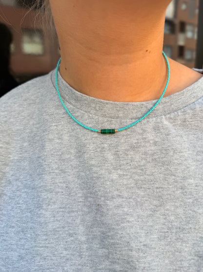Turquoise Green stone Necklace