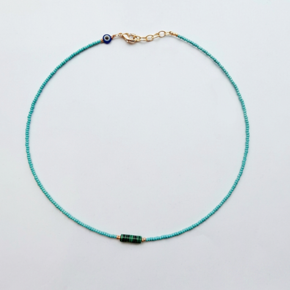 Turquoise Green stone Necklace