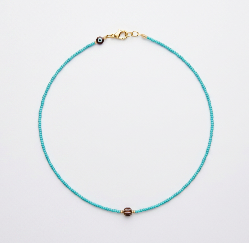 Turquoise Bordeaux stone Necklace