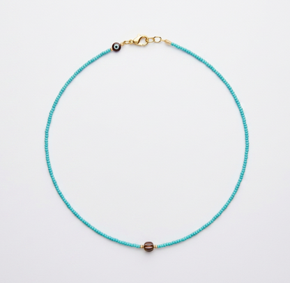 Turquoise Bordeaux stone Necklace