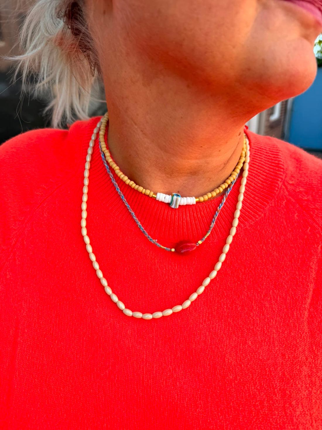 absolute cashmere | trui leana coral neon